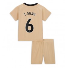 Chelsea Thiago Silva #6 Tredjeställ Barn 2022-23 Korta ärmar (+ Korta byxor)